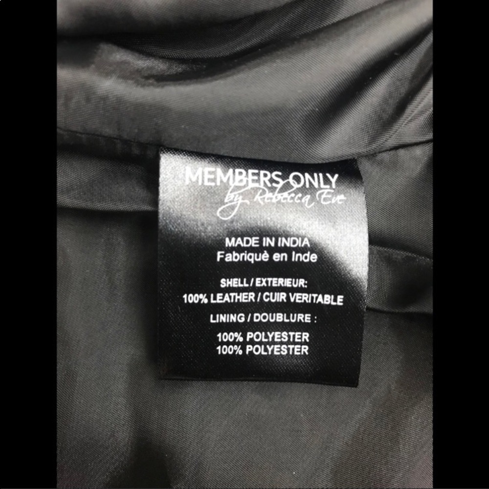 Members only  leather jacket bureaux/Black,NWT - Picture 4 of 8